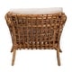 preview thumbnail 5 of 9, bali & pari Babette Modern Bohemian Natural Brown Rattan Arm Chair