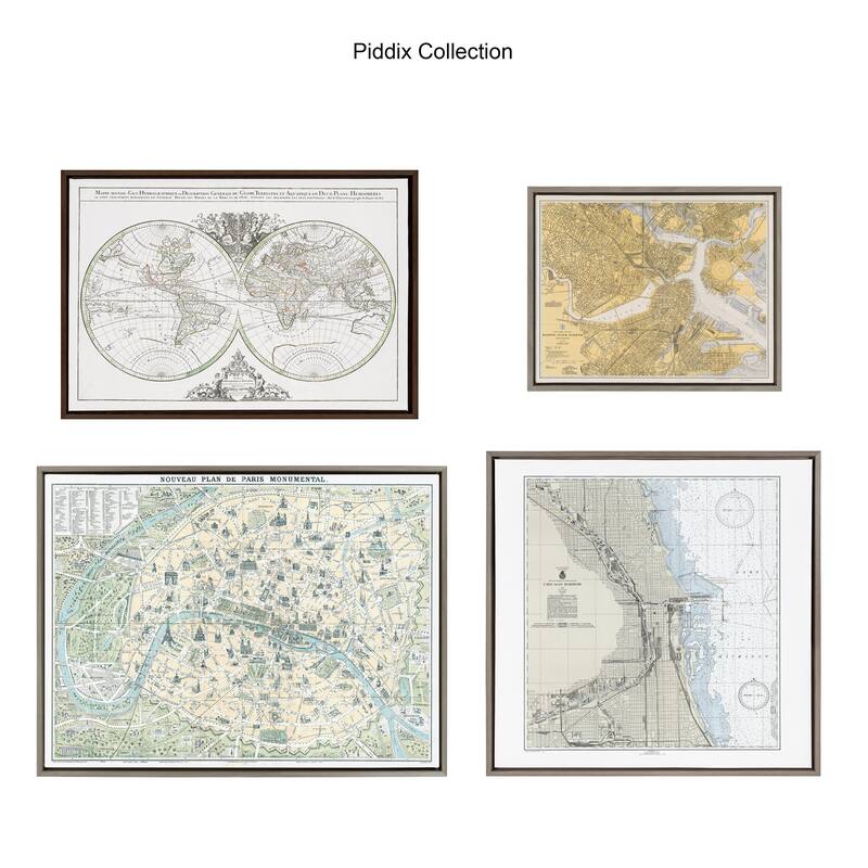 Kate and Laurel Sylvie Paris Map Canvas by Corinna Buchholz of Piddix