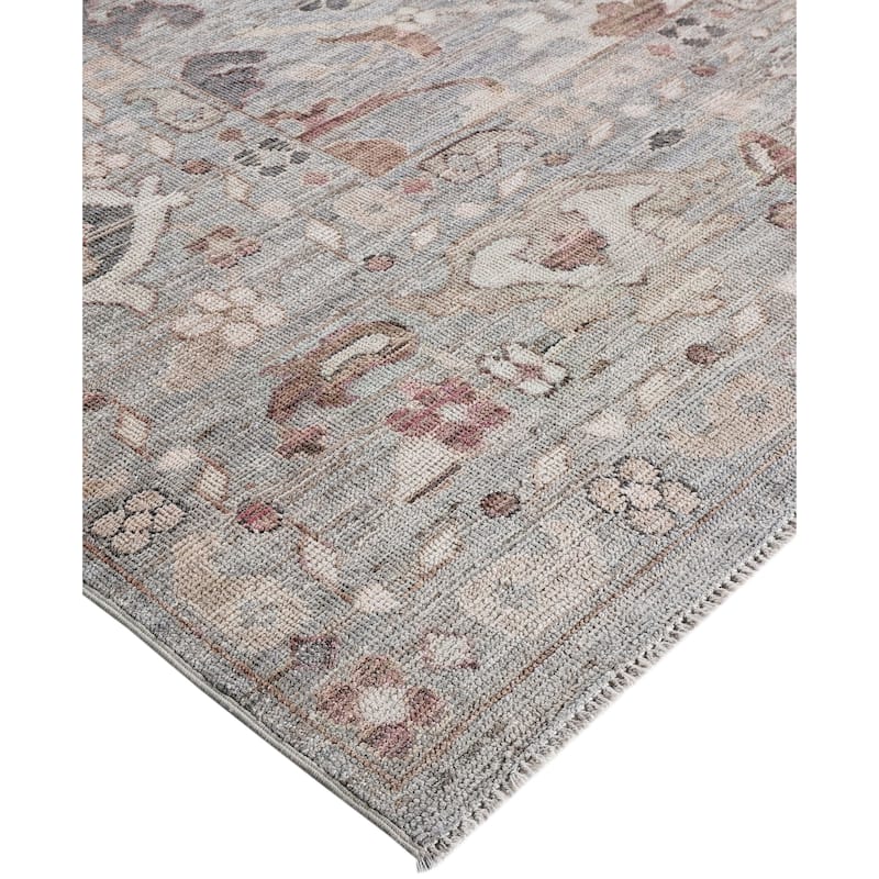 Oushak One-of-a-Kind Hand-Knotted Area Rug - Gray - 8' 10" x 11' 10"