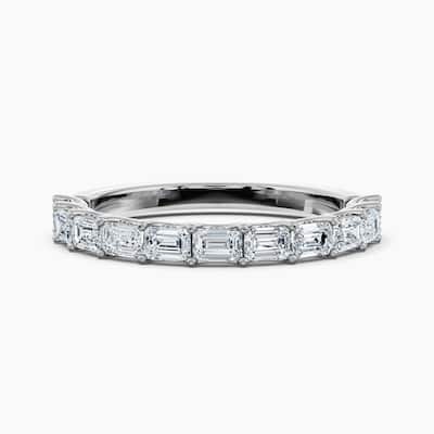 Auriya 14k Gold Emerald East-West Lab Grown Diamond Half Eternity Band 1.10 - 4.50 ct. tw. (F-G, VS)