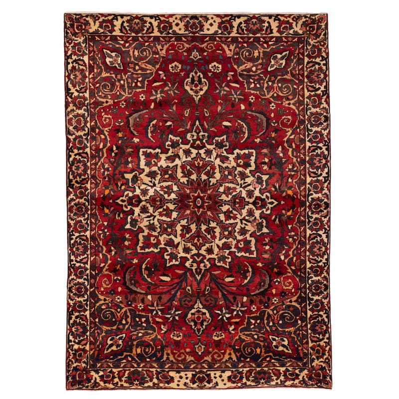 ECARPETGALLERY Hand-knotted Kayseri Vintage Red Wool Rug - 7'0 x 9'11