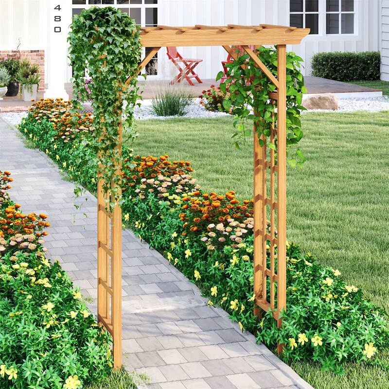 Wood Trellis for Plant Climbing, Wedding Arch, Christmas Decor Pergola