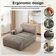 preview thumbnail 123 of 174, 41" W Plush Corduroy Chaise Lounge with Pillows