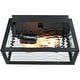 preview thumbnail 7 of 21, 2-Light Black Outdoor Farmhouse Flush Mount Ceiling Light