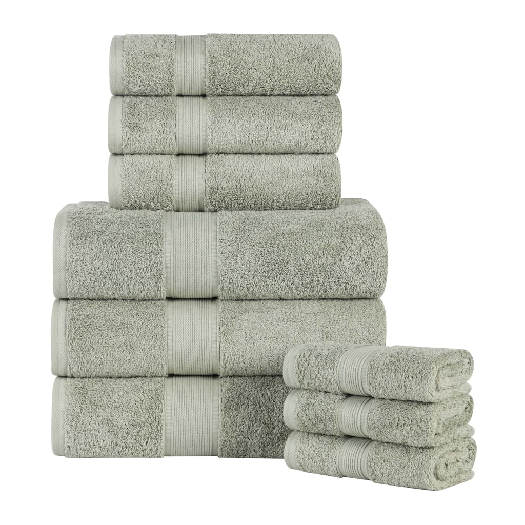 Blue Niles Mills Oregon Organic Cotton Medium Weight Solid 9 PC Towel Set