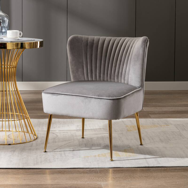 Heaven Contemporary Velvet Upholstered Accent Chair