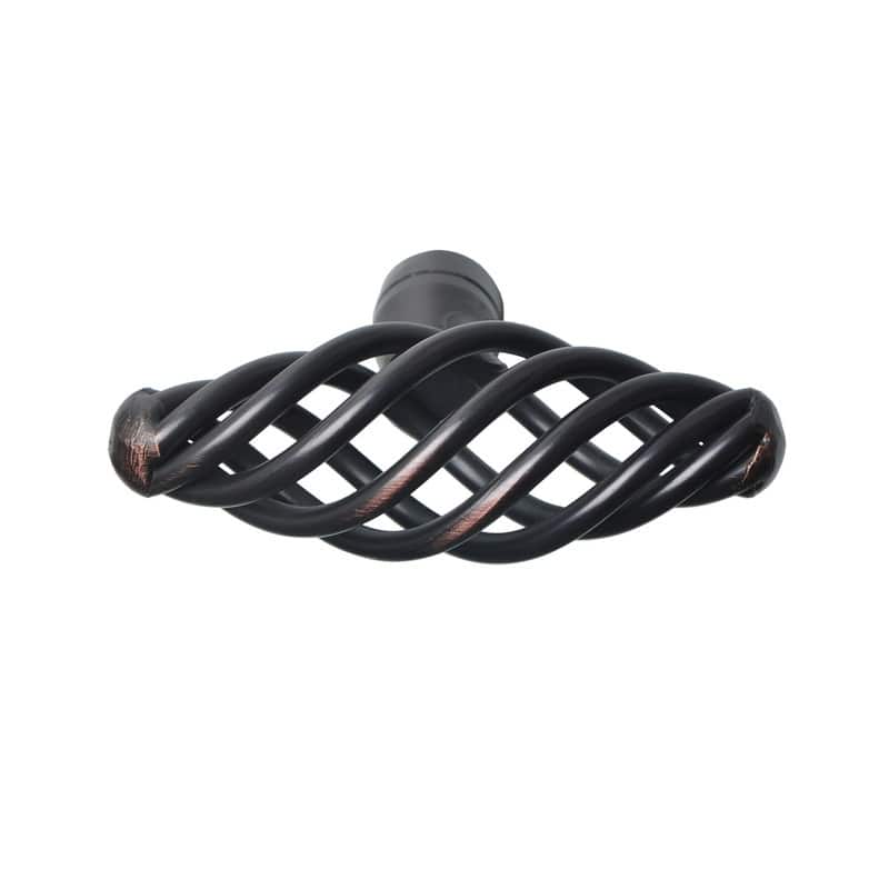 Utopia Alley Aire Cabinet Ring Pull Knob - Vintage Cabinet Hardware with Hand Finished Oil Rubbed Bronze, Pull Knobs 2.4"