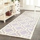 preview thumbnail 8 of 187, SAFAVIEH Handmade Cambridge Loretto Modern Moroccan Wool Rug 2'6" x 12' Runner - Lavender/Ivory