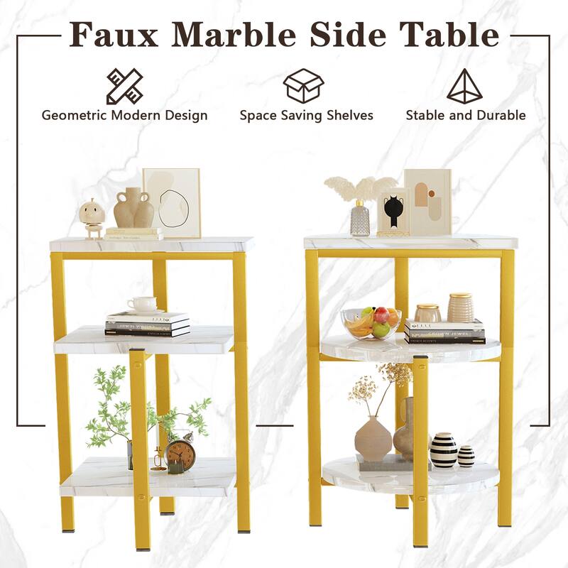 Coffee Table Set of 3, 3-Piece Table Set, Coffee Table and 2 End Tables, Living Room Table Sets
