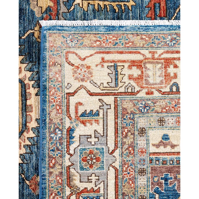 Serapi One-of-a-Kind Hand-Knotted Area Rug - Blue - 9' 1" x 11' 9"