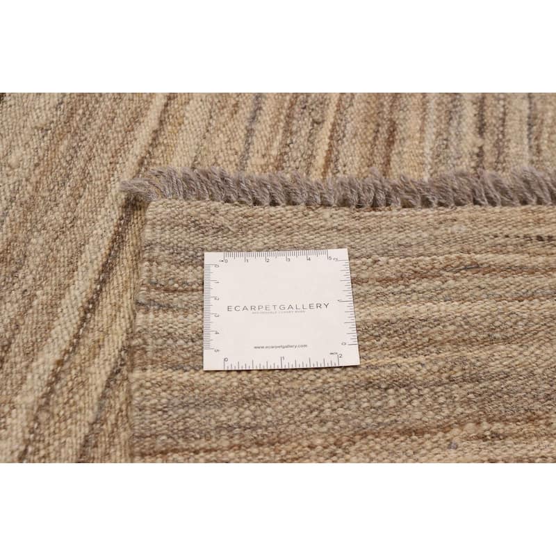 Boho Khaki Kilim 4'11" x 6'7" - 4'11 x 6'7