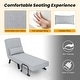 preview thumbnail 20 of 34, Costway Folding 5 Position Convertible Sleeper Bed Armchair Lounge w/
