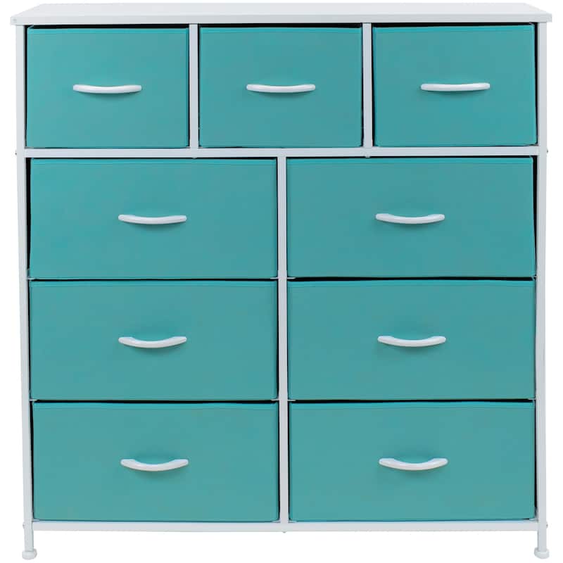 Modern Color Print 9-cubby Storage Tower