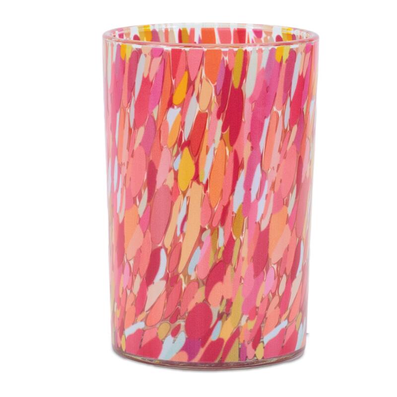 Painted Glass Candle Holder (Set of 2)