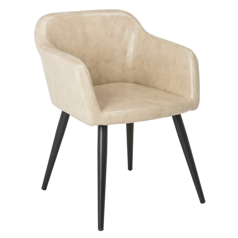 SAFAVIEH Drusilla Brown/ Black Accent Chair - 22.5" x 23.5" x 30" - 22Wx24Dx30H