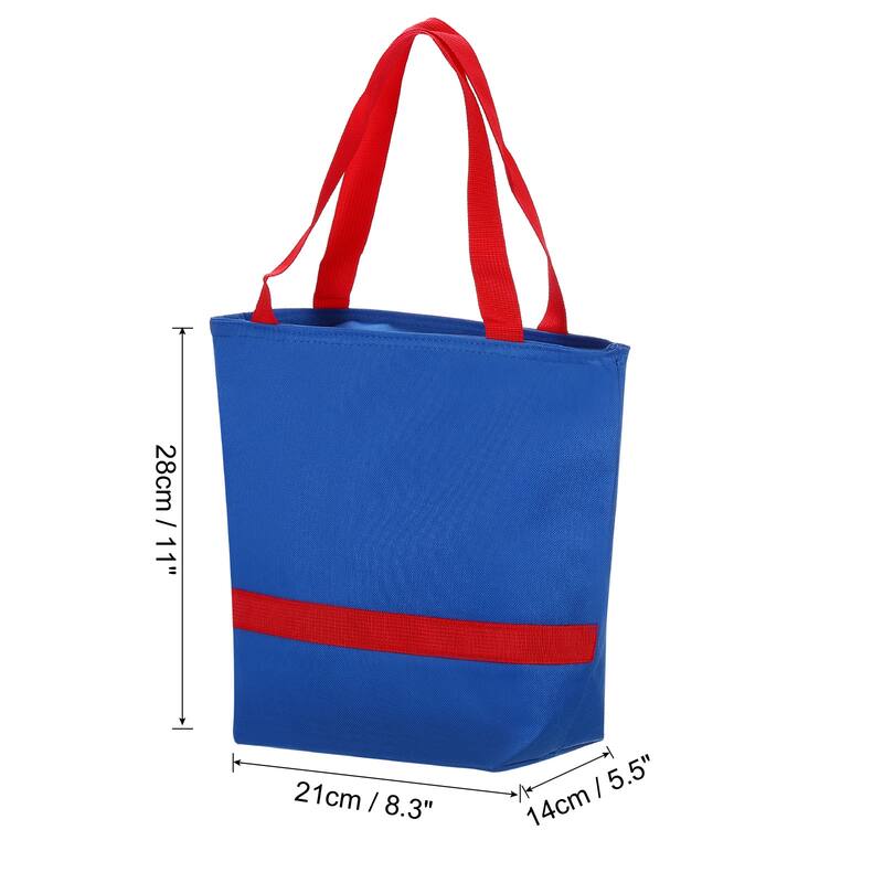 Lunch Box for Women/Men, Insulated Cooler Lunch Bag, 11x5.5x8.3 Inch - Blue Red