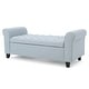 preview thumbnail 30 of 49, Christopher Knight Home - Keiko Contemporary Rolled Arm Fabric Storage Ottoman Bench