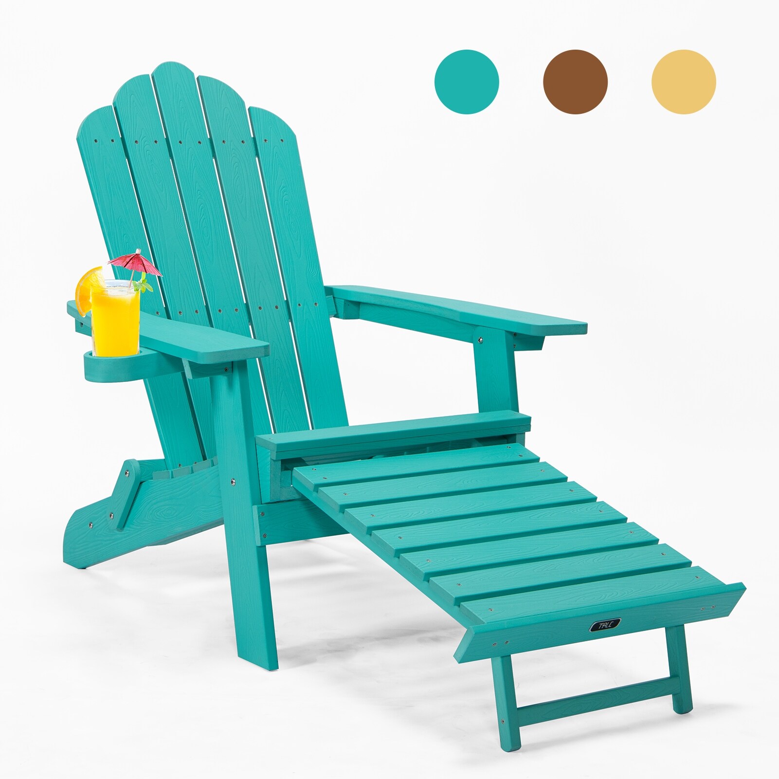 Outdoor chair with sales pull out ottoman