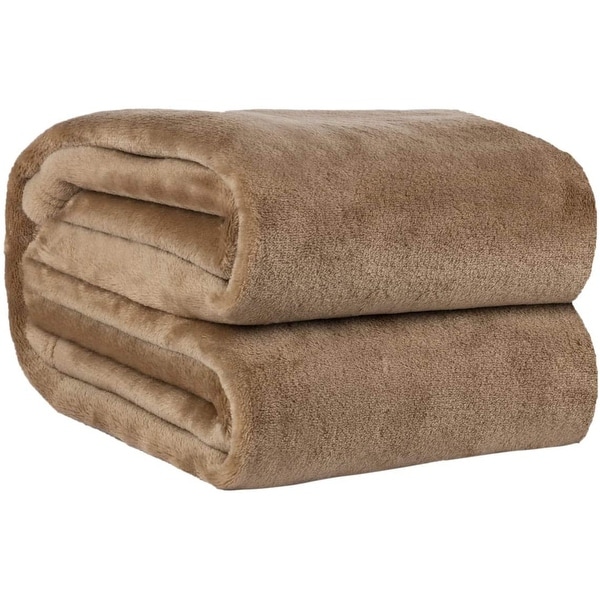 Solid flannel cheap blanket