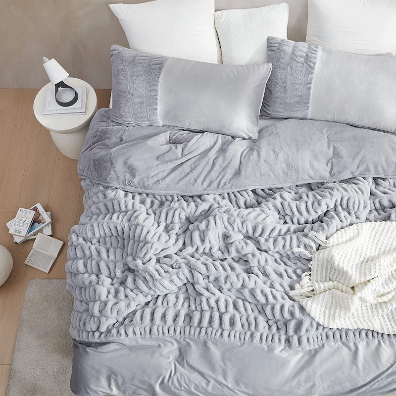 Sorry Not Sorry Again - Coma Inducer® Oversized Comforter Set - Cloud Gray