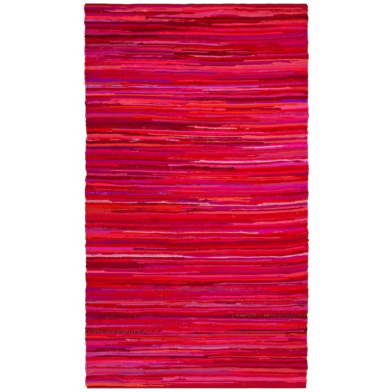 SAFAVIEH Handmade Rag Rug Sevim Casual Stripe Cotton Rug