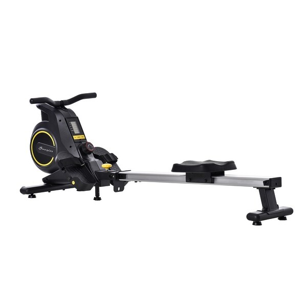 NEW Black and Grey Exercise Home Workout Rowing Machine with Monitor 