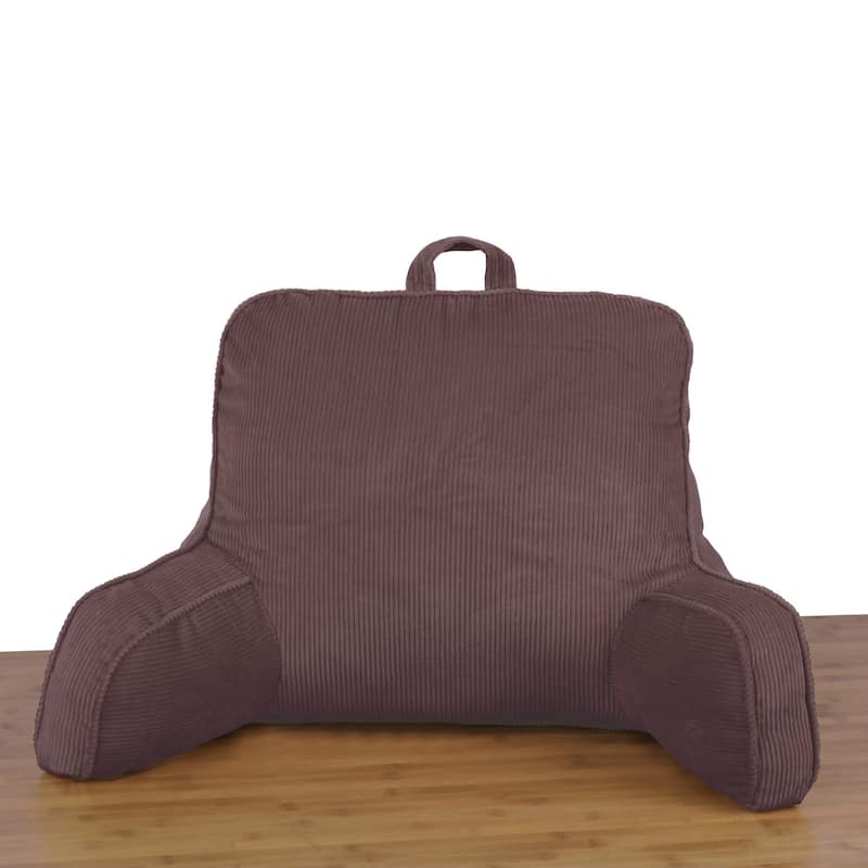 Cotton Corduroy Lounger Bed Rest Pillow Adjustable DIY Filling - Coffee