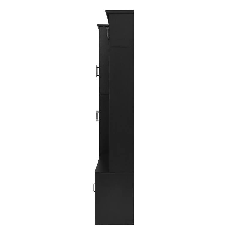 79'' Tall Modern Hall Tree with Shoe Storage - 4-in-1 Entryway Bench