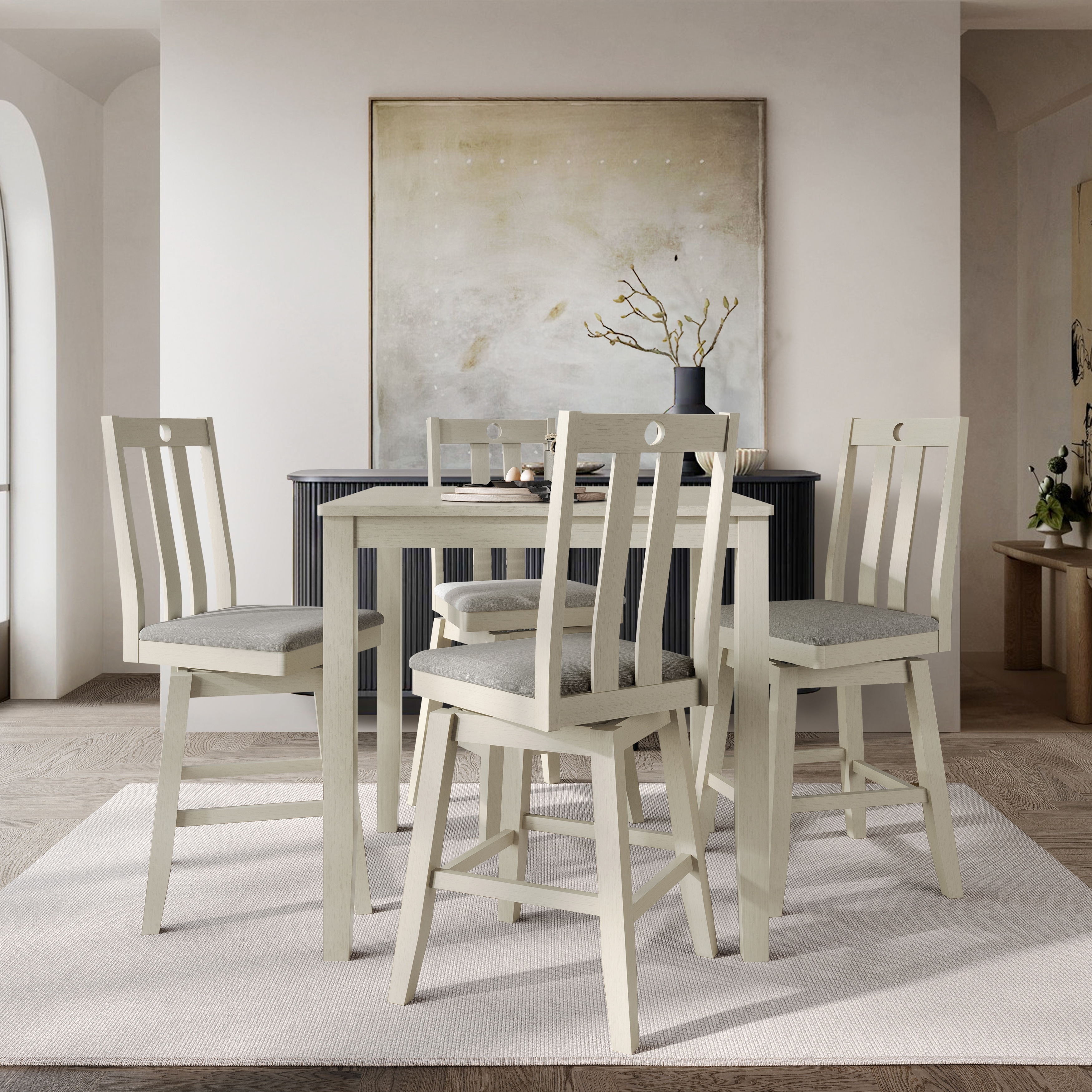 CraftPorch Mid Century Swivel Counter Dining Set
