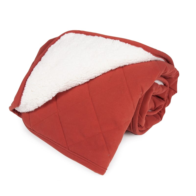 Carolina Pet Quilted Microfiber Dog Throw - Earth Red