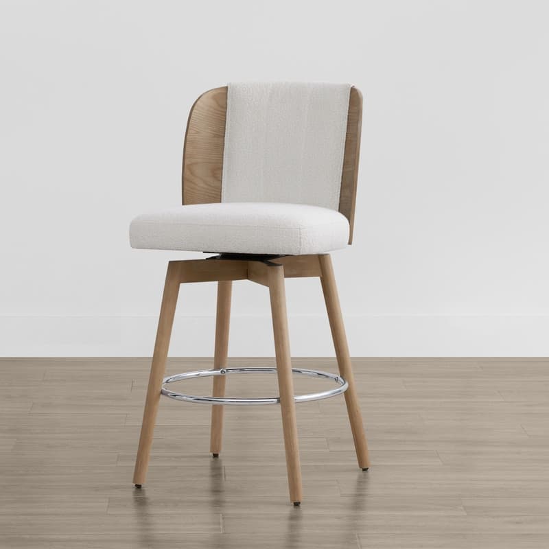 Ryan Swivel Counter Height Bar Stools with Bentwood Back