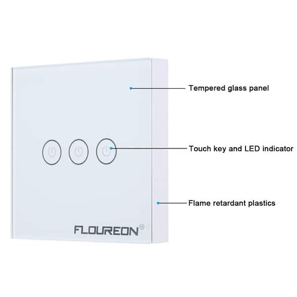 Shop Floureon 3 Gang 1 Way Wireless Rf Remote Control Light