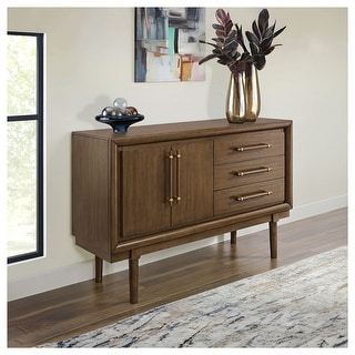 Signature Design by Ashley Lyncott Brown Dining Server - 56.13" W x 18" D x 36.25" H
