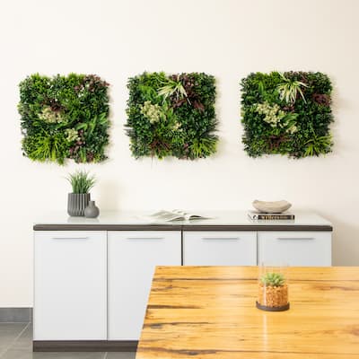 Corfu Island Artificial Wall Panels - 20" - Set of 3