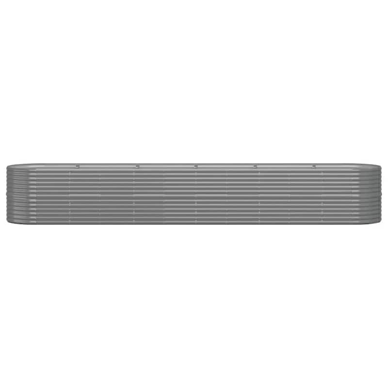 vidaXL Raised Garden Bed Raised Flower Bed Galvanized Steel Outdoor Planter