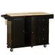 preview thumbnail 16 of 18, 3-drawer Drop Leaf Kitchen Cart