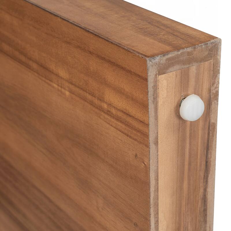 Rustic Console Table with Fluted Drawer Front