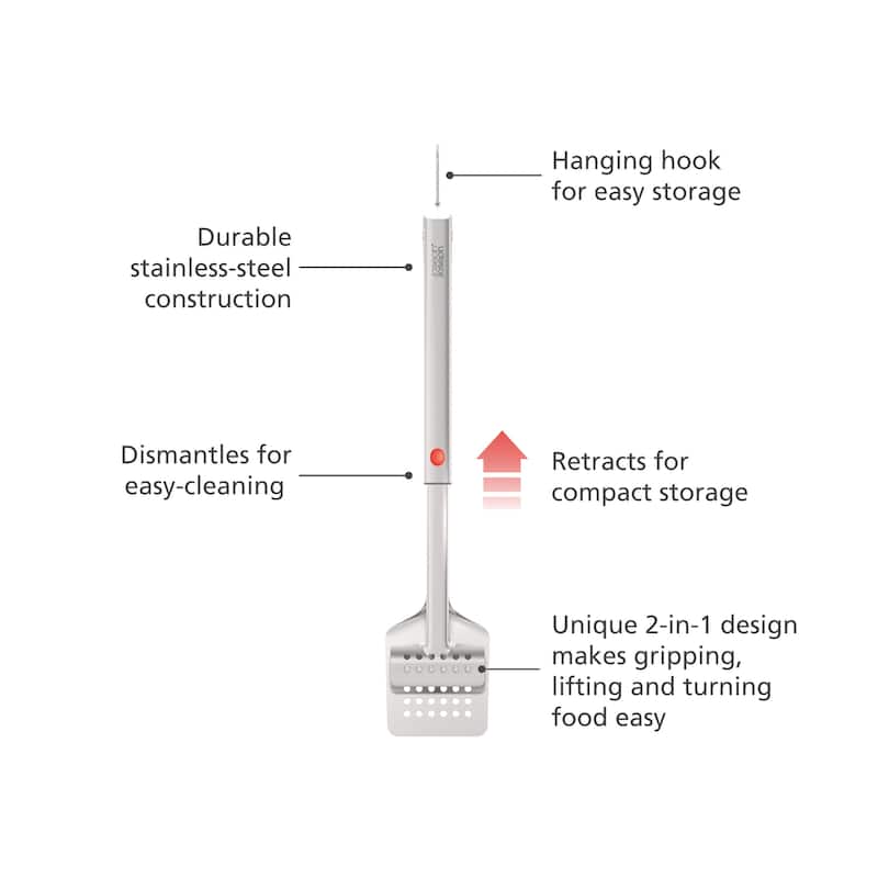 Joseph Joseph GrillOut BBQ Turner Tongs with Retractable Head