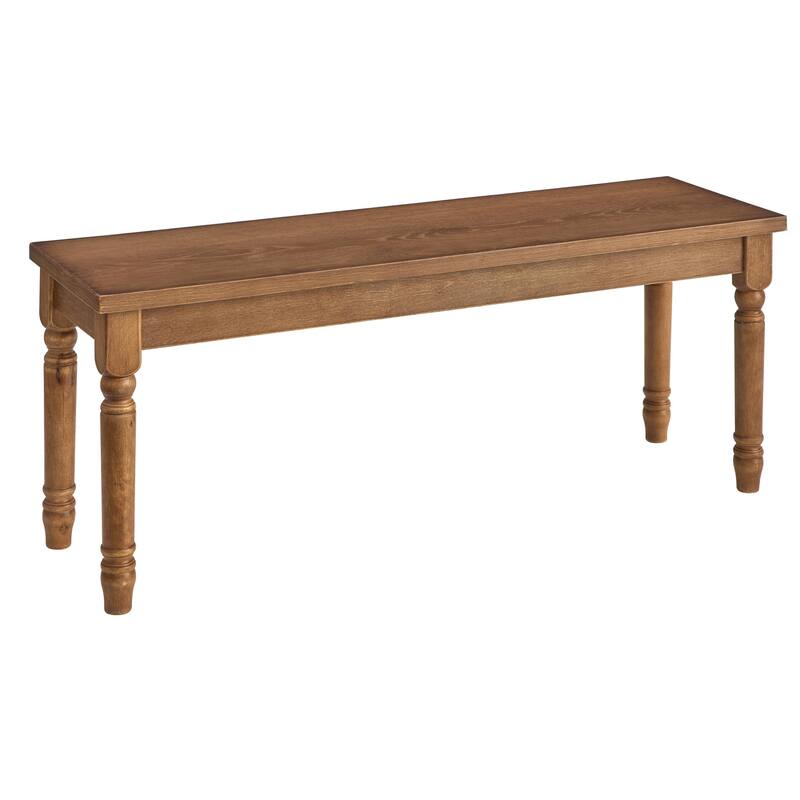 Barish 6-piece Burntwood Dining Set with Bench