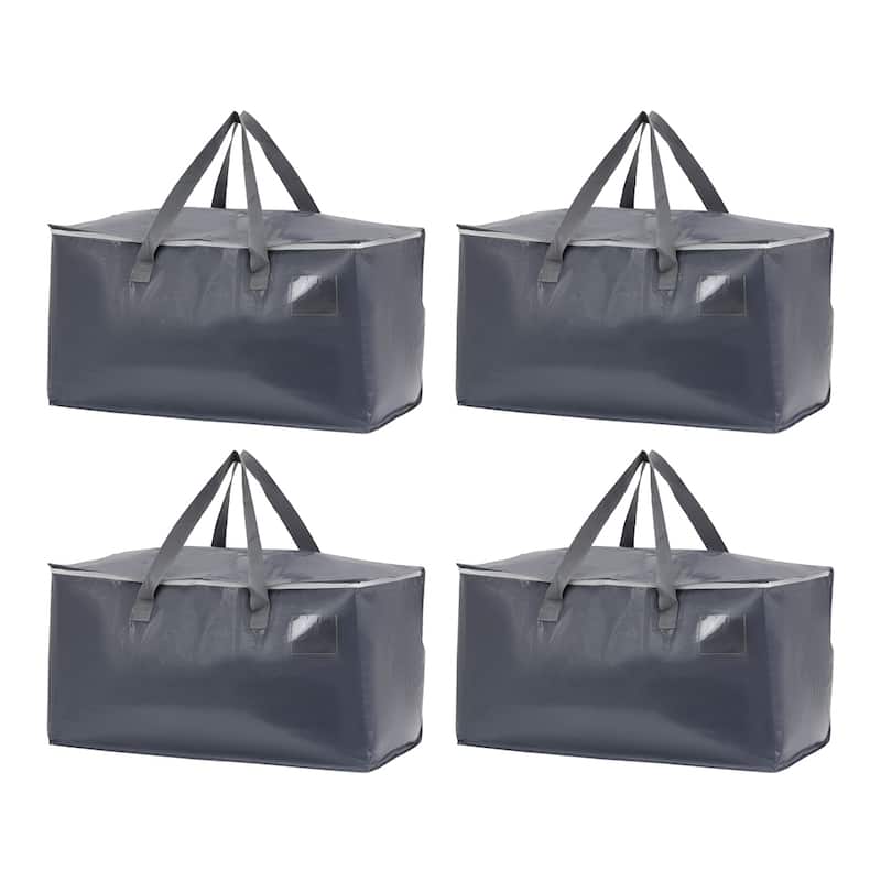 4 Packs Clothes Storage, Storage Bags, Moving Bags for Organizing Clothing, Comforter, Closet Organizers with Handles 27*14*14in