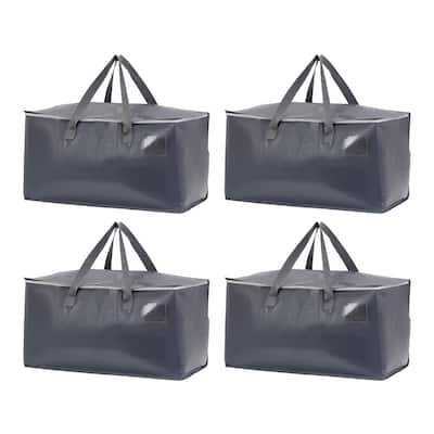 4 Packs Clothes Storage, Storage Bags, Moving Bags for Organizing Clothing, Comforter, Closet Organizers with Handles 27*14*14in
