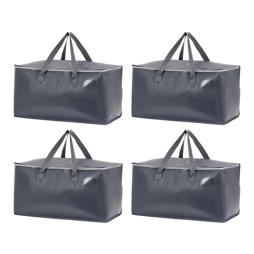 4 Packs Clothes Storage, Storage Bags, Moving Bags for Organizing Clothing, Comforter, Closet Organizers with Handles 27*14*14in