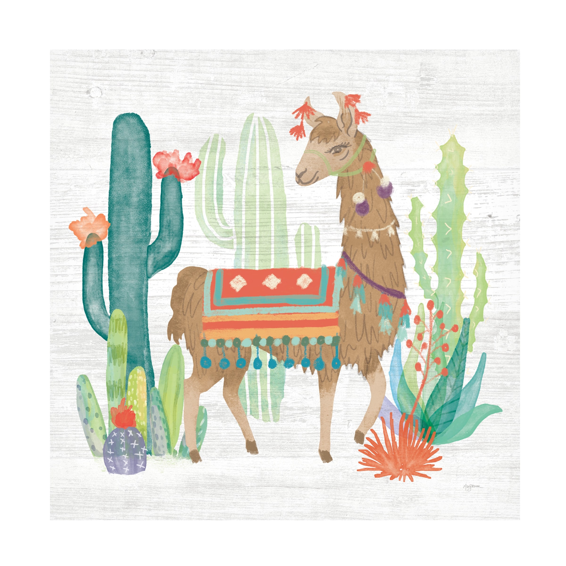 Mary Urban 'Lovely Llamas III' Canvas Art