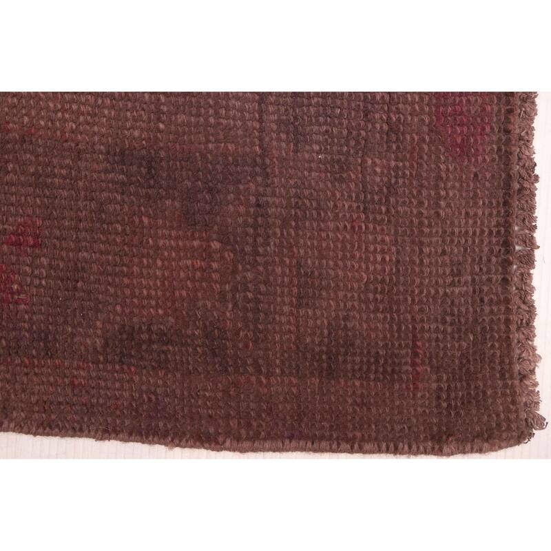 ECARPETGALLERY Hand-knotted Color Transition Dark Red Wool Rug - 4'1 x 6'3