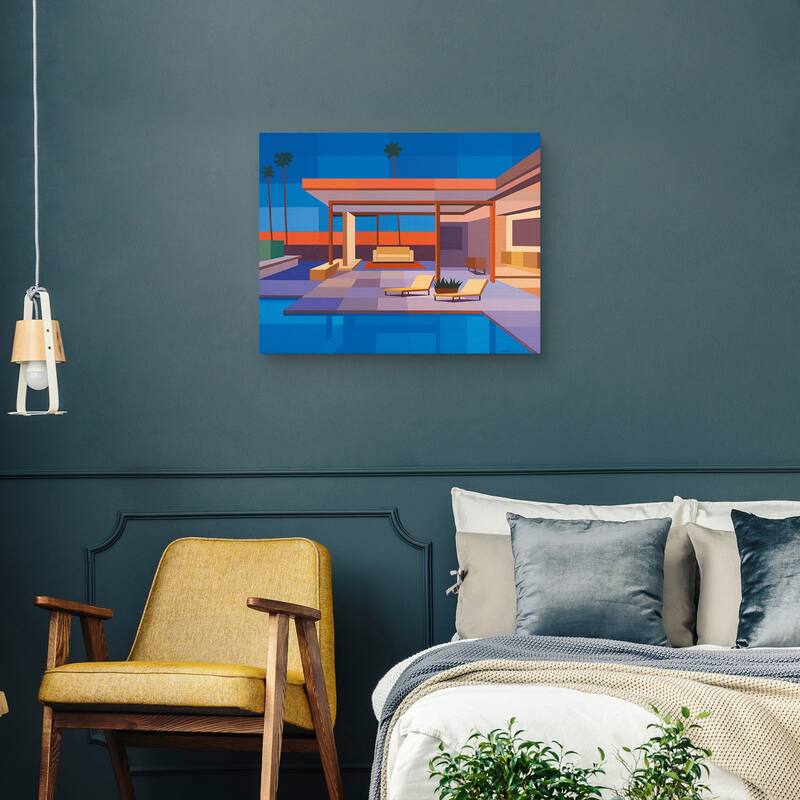 Modernist Modern House II by Andy Burgess Canvas Art Print