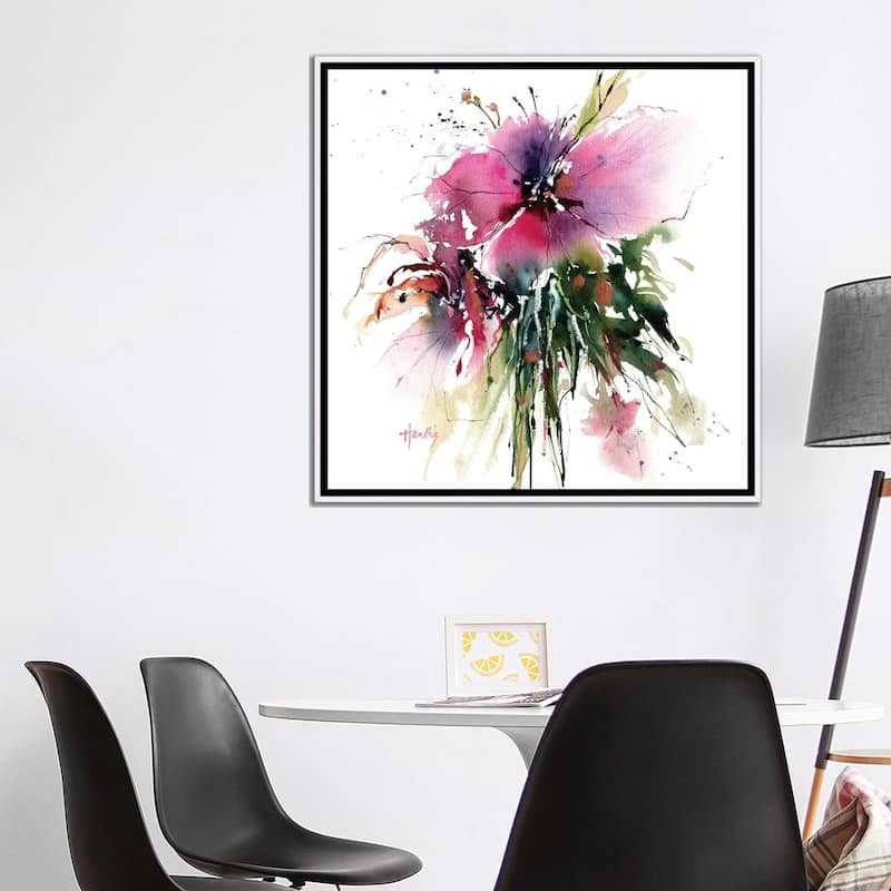 iCanvas "Hibiscus" by Pamela Harnois Framed
