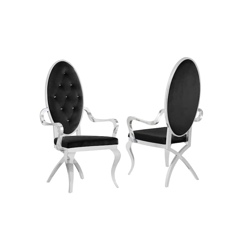 Best Quality Furniture Faux Crystal Arm Chairs