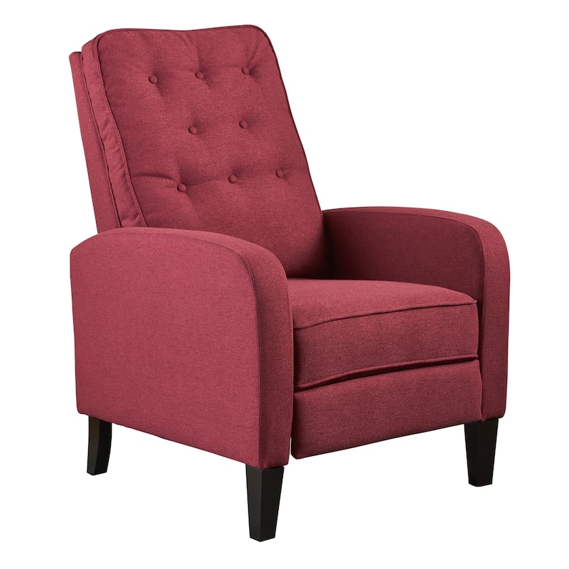 Contemporary Modern Recliner, Tufted Push-back Recliner