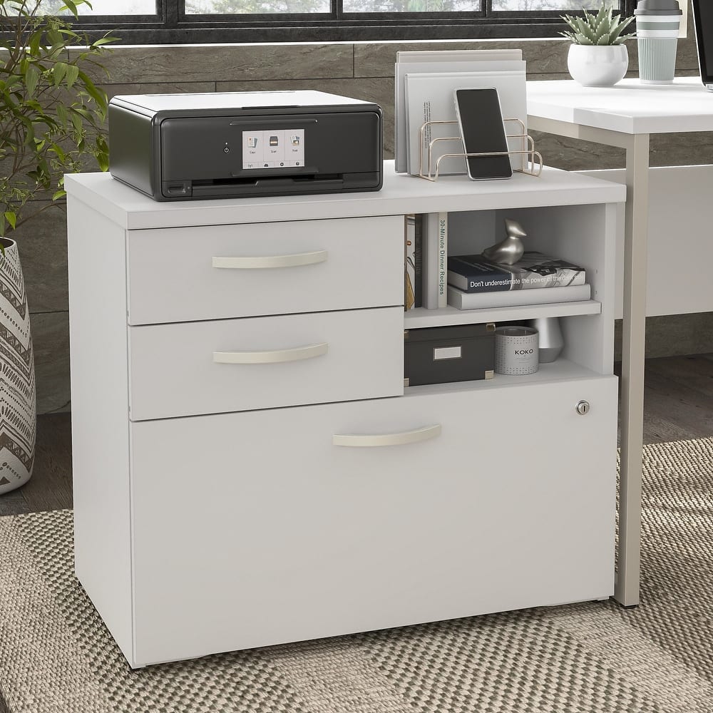 Hybrid Office Storage Cabinet with Drawers by Bush Business Furniture