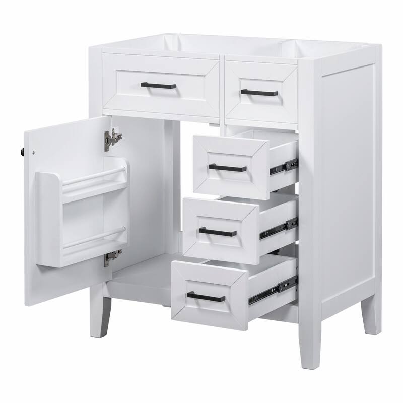 30" Bathroom Vanity with Sink Combo and Drawers - without sink - White